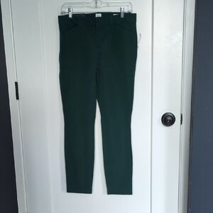 GAP Factory Dark Green Signature Skinny Ankle Pants